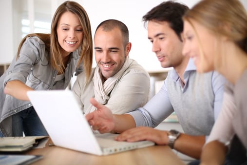 Stock image- Group of young people in business meeting